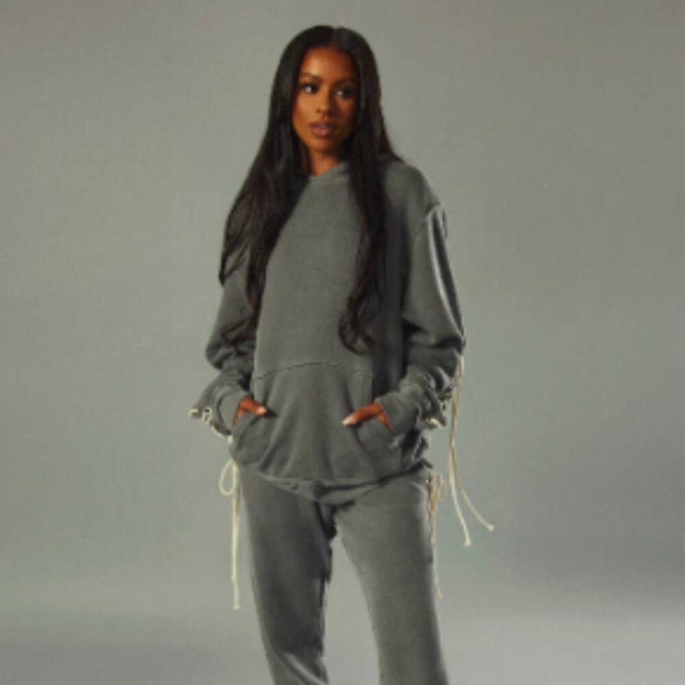 Samaria Leah Aspeb Hoodie Storm Womens Size Medium